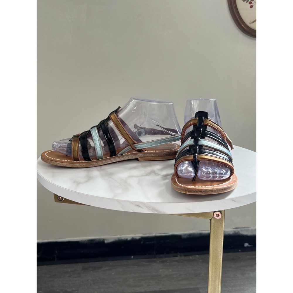 K. Jacques St. Tropez x Opening Ceremony Multi-Color Metallic Flat Sandals 36